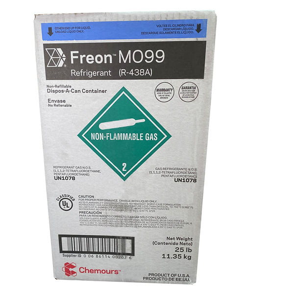 R-438A, Freon M099, 25lb Factory Sealed Refrigerant