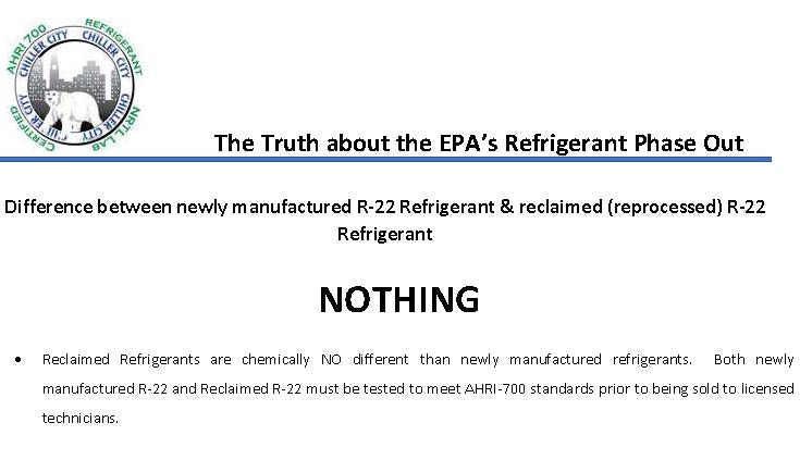 The True Facts about the EPA's Refrigerant HCFC-22 | R-22 Refrigerant Phase-Out