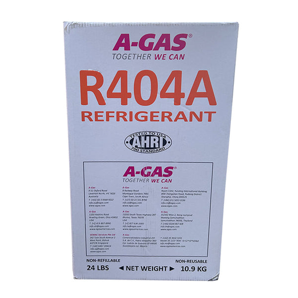 R-404A A-Gas 24lb Factory Sealed Refrigerant