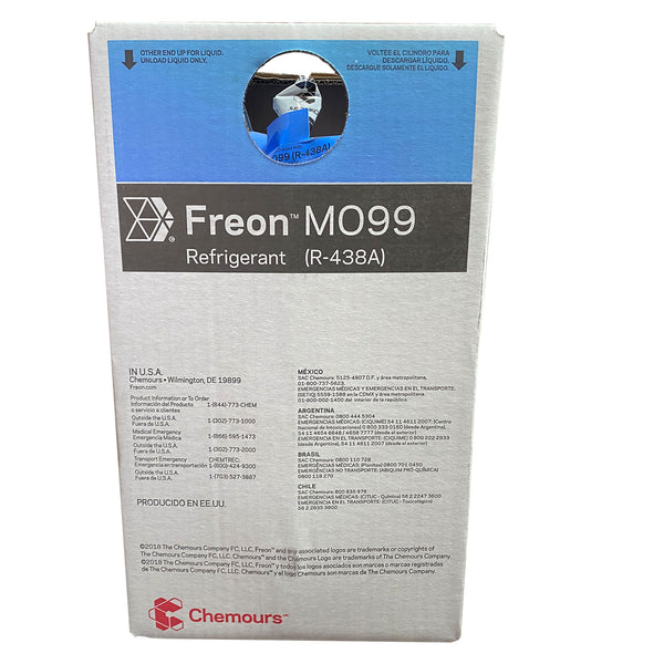 R-438A, Freon M099, 25lb Factory Sealed Refrigerant