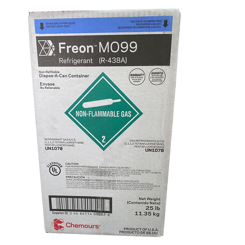 R438A, Freon M099, 25lb Factory Sealed Refrigerant Chiller City
